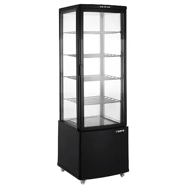Koelvitrine | PHIL  | 235L | Zwart | 0°C/+12°C | Geforceerd | 5 Niveaus | Wielen (Geremd) | 556x526x1713(h)mm