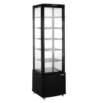 Saro Koelvitrine | LEO | 270L | Zwart | 0°C/+12°C | Geforceerd | 6 Niveaus | Wielen (Geremd) | 556x526x1913(h)mm