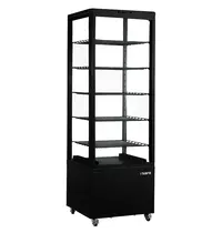 Saro Koelvitrine | LENN | 500L | Zwart | 0°C/+12°C | Geforceerd | 6 Niveaus | Wielen (Geremd) | 650x650x1945(h)mm