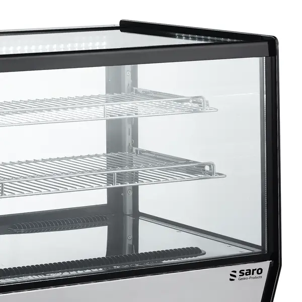 Koelvitrine | ALICE | 120L | Zwart/RVS | 0°C/+12°C | Geforceerd | 3 Niveaus | 702x568x686(h)mm