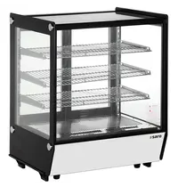 Saro Koelvitrine | TAMAR | 145L | Zwart/RVS | +2°C/+8°C | Geforceerd | 4 Niveaus | 704x574x887(h)mm 