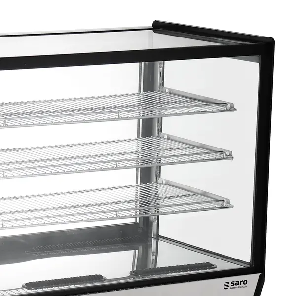 Koelvitrine | TAMAR | 225L | Zwart/RVS | +2°C/+8°C | Geforceerd | 4 Niveaus | 1224x574x887(h)mm