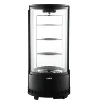 Saro Roterende Gebaksvitrine | ELIZA | 73L | Zwart | +2°C/+12°C | Geforceerd | 4 Niveaus | Ø504x1060(h)mm
