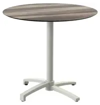 VEBA Inklapbare Tafel | X CROSS | HPL/Aluminium | Houtlook Blad | Zandkleurig Frame | In-/Outdoor | Ø700x740(h)mm