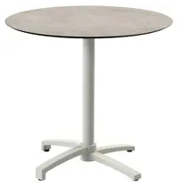 VEBA Inklapbare Tafel | X CROSS | HPL/Aluminium | Steenlook Blad | Zandkleurig Frame | In-/Outdoor | Ø700x740(h)mm