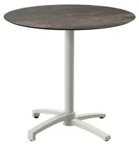 VEBA Inklapbare Tafel | X CROSS | HPL/Aluminium | Houtlook Blad | Zandkleurig Frame | In-/Outdoor | Ø700x740(h)mm