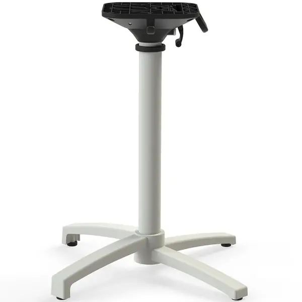 Inklapbare Tafel | X CROSS | HPL/Aluminium | Houtlook Blad | Zandkleurig Frame | In-/Outdoor | Ø700x740(h)mm