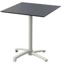 VEBA Inklapbare Tafel | X CROSS | HPL/Aluminium | Zwart Blad | Zandkleurig Frame | In-/Outdoor | 700x700x740(h)mm