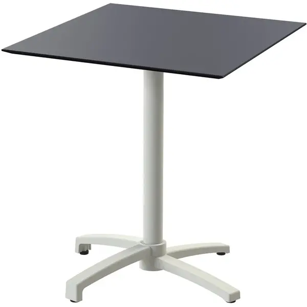 Inklapbare Tafel | X CROSS | HPL/Aluminium | Zwart Blad | Zandkleurig Frame | In-/Outdoor | 700x700x740(h)mm