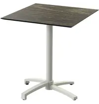 VEBA Inklapbare Tafel | X CROSS | HPL/Aluminium | Houtlook Blad | Zandkleurig Frame | In-/Outdoor | 700x700x740(h)mm