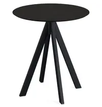 VEBA Inklapbare Tafel | INFINITY | HPL/RVS | Zwart Blad | Zwart Frame | In-/Outdoor | Ø700x732(h)mm