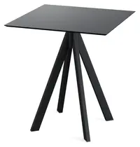 VEBA Inklapbare Tafel | INFINITY | HPL/RVS | Zwart Blad | Zwart Frame | In-/Outdoor | 700x700x732(h)mm