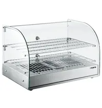 Saro Warmhoudvitrine | YAEL | RVS | 30°C/90°C | Statisch | 2 Niveaus | 0.8kW (230V) | Bevochtiging | 554x376x376(h)mm
