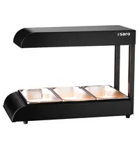 Saro Warmhoudbrug | ISLA | 3x 1/3 GN | 50°C | Bovenverwarming (Infrarood) | 0.53kW (230V) | 641x330x448(h)mm 