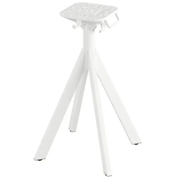 Inklapbare Tafel | INFINITY | HPL/RVS | Zwart Blad | Wit Frame | In-/Outdoor | 700x700x732(h)mm