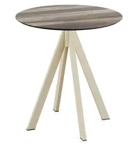 VEBA Inklapbare Tafel | INFINITY | HPL/RVS | Houtlook Blad | Zandkleurig Frame | In-/Outdoor | Ø700x732(h)mm