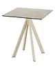 VEBA Inklapbare Tafel | INFINITY | HPL/RVS | Steenlook Blad | Zandkleurig Frame | In-/Outdoor | 700x700x732(h)mm 