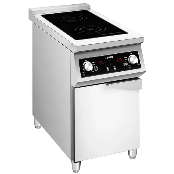 Inductiefornuis | BRONX | 2 Kookpunten | 60°C/240°C | 10kW (400V) | Gesloten Onderkast | 400x700x845/890(h)mm