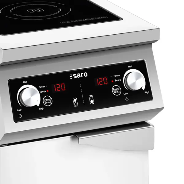 Inductiefornuis | BRONX | 2 Kookpunten | 60°C/240°C | 10kW (400V) | Gesloten Onderkast | 400x700x845/890(h)mm