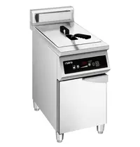 Saro Inductiefriteuse | QUEENS | 30L | 80°C/190°C | 10kW (400V) | Aftapkraan | Digitaal | 400x700x880/980(h)mm