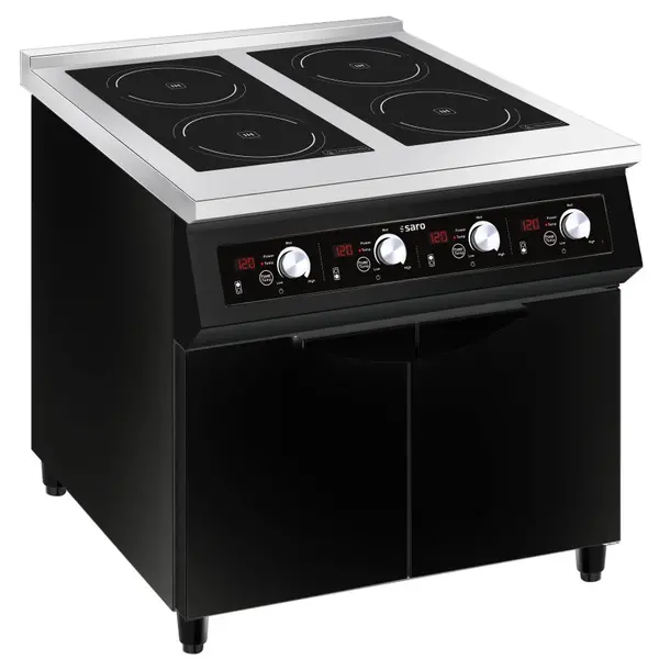 Inductiefornuis | NIKOS | 4 Kookpunten | 60°C/240°C | 20kW (400V) | Gesloten Onderkast | 800x700x845/890(h)mm