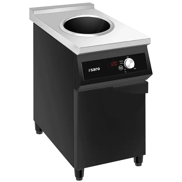 Inductiewokfornuis | THEO | 1 Kookpunt | 60°C/240°C | 5kW (400V) | Gesloten Onderkast | 400x700x845/890(h)mm
