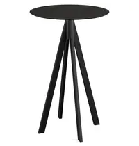 VEBA Inklapbare Statafel | INFINITY | HPL/RVS | Zwart Blad | Zwart Frame | In-/Outdoor | Ø700x1092(h)mm