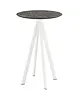 VEBA Statafel | INFINITY | HPL/RVS | Marmerlook Blad | Wit Frame | In-/Outdoor | Ø700x1092(h)mm 