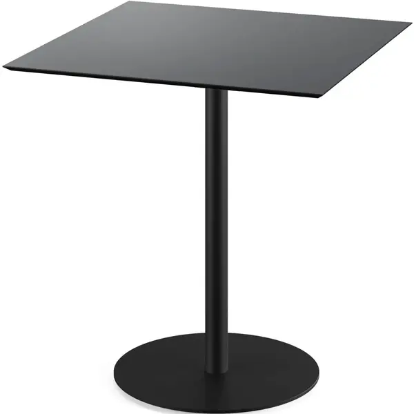 Inklapbare Tafel | URBAN | HPL/RVS | Zwart Blad | Zwart Frame | In-/Outdoor | 700x700x732(h)mm