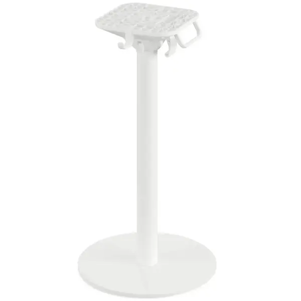 Inklapbare Tafel | URBAN | HPL/RVS | Houtlook Blad | Wit Frame | In-/Outdoor | 700x700x732(h)mm