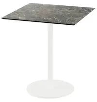 VEBA Inklapbare Tafel | URBAN | HPL/RVS | Marmerlook Blad | Wit Frame | In-/Outdoor | 700x700x732(h)mm