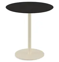 VEBA Inklapbare Tafel | URBAN | HPL/RVS | Zwart Blad | Zandkleurig Frame | In-/Outdoor | Ø700x732(h)mm