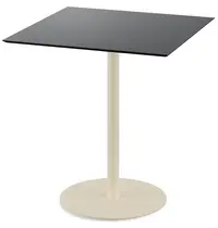 VEBA Inklapbare Tafel | URBAN | HPL/RVS | Zwart Blad | Zandkleurig Frame | In-/Outdoor | 700x700x732(h)mm