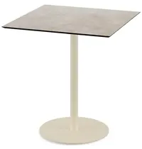 VEBA Inklapbare Tafel | URBAN | HPL/RVS | Steenlook Blad | Zandkleurig Frame | In-/Outdoor | 700x700x732(h)mm
