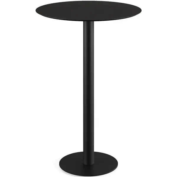 Inklapbare Statafel | URBAN | HPL/RVS | Zwart Blad | Zwart Frame | In-/Outdoor | Ø700x1092(h)mm