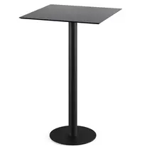 VEBA Inklapbare Statafel | URBAN | HPL/RVS | Zwart Blad | Zwart Frame | In-/Outdoor | 700x700x1092(h)mm