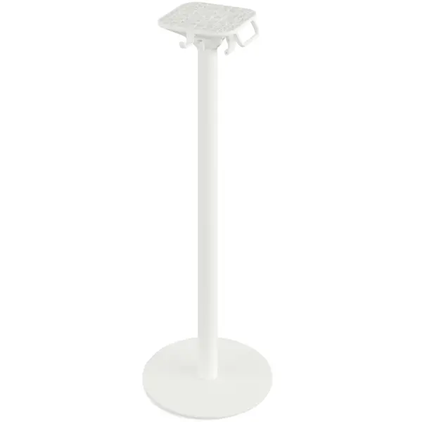 Inklapbare Statafel | URBAN | HPL/RVS | Zwart Blad | Wit Frame | In-/Outdoor | Ø700x1092(h)mm