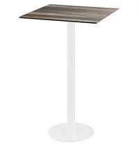 VEBA Inklapbare Statafel | URBAN | HPL/RVS | Houtlook Blad | Wit Frame | In-/Outdoor | 700x700x1092(h)mm