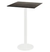 VEBA Inklapbare Statafel | URBAN | HPL/RVS | Houtlook Blad | Wit Frame | In-/Outdoor | 700x700x1092(h)mm