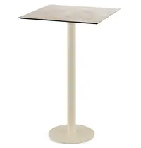 VEBA Statafel | URBAN | HPL/RVS | Steenlook Blad | Zandkleurig Frame | In-/Outdoor | 700x700x1092(h)mm