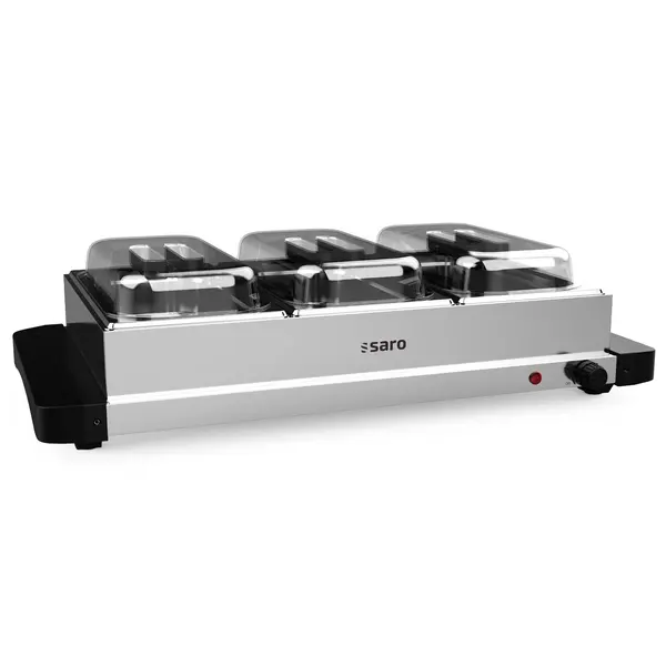 Warmhoudplaat | KARIF | 3x 1/3 GN | 30°C/85°C | 0.4kW (230V) | Incl. GN-Deksels | 657x381x167(h)mm