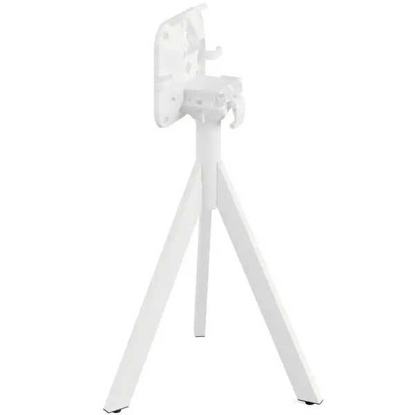 Inklapbare Tafel | INFINITY | HPL/RVS | Marmerlook Blad | Wit Frame | In-/Outdoor | Ø700x740(h)mm