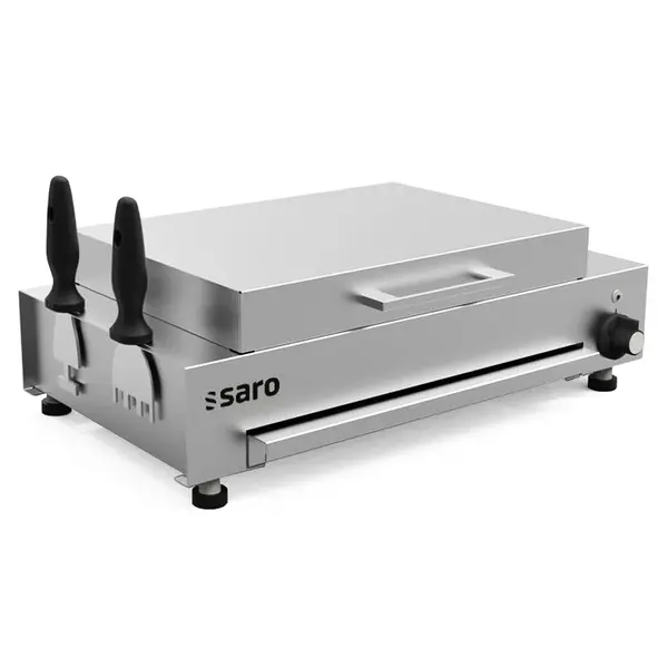 Semi-Professionele Bak-/Grillplaat | Gegroefd Oppervlak (RVS) | 80°C/320°C | 2.2kW (400V) | 540x350x180(h)mm