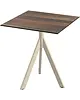 VEBA Inklapbare Tafel | INFINITY | HPL/RVS | Houtlook Blad | Zandkleurig Frame | In-/Outdoor | 700x700x740(h)mm 