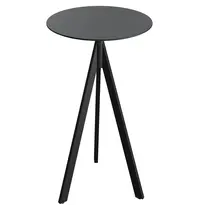 VEBA Inklapbare Statafel | INFINITY | HPL/RVS | Zwart Blad | Zwart Frame | In-/Outdoor | Ø700x1100(h)mm