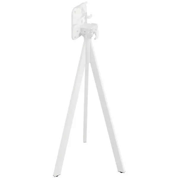 Inklapbare Statafel | INFINITY | HPL/RVS | Zwart Blad | Wit Frame | In-/Outdoor | 700x700x1100(h)mm