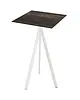 VEBA Inklapbare Statafel | INFINITY | HPL/RVS | Houtlook Blad | Wit Frame | In-/Outdoor | 700x700x1100(h)mm 