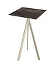 VEBA Inklapbare Statafel | INFINITY | HPL/RVS | Houtlook Blad | Zandkleurig Frame | In-/Outdoor | 700x700x1100(h)mm 