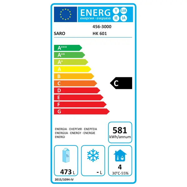 Koelkast | 562L | Wit | 0°C/+8°C | Statisch + Ventilator | Wielen | 775x774x1900(h)mm