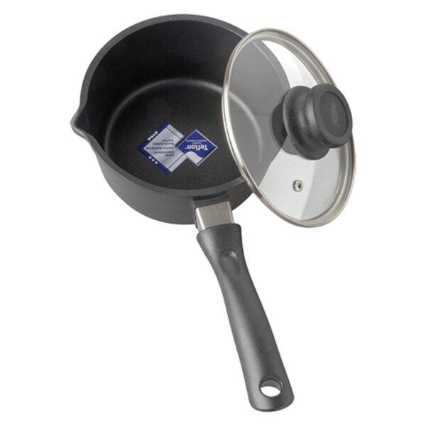 Steelpan | Aluminium (Antiaanbaklaag) | 1.3L | Div. Warmtebronnen | Incl. Deksel | Ø160x85(h)mm